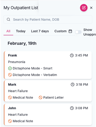 My Outpatient List-1