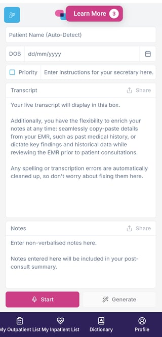 Phone interface overview